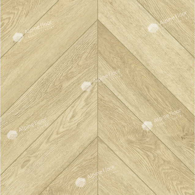 SPC ламинат Alpine Floor Альпийский шеврон (Chevron Alpine) Дуб Ваниль Селект ECO 18-2