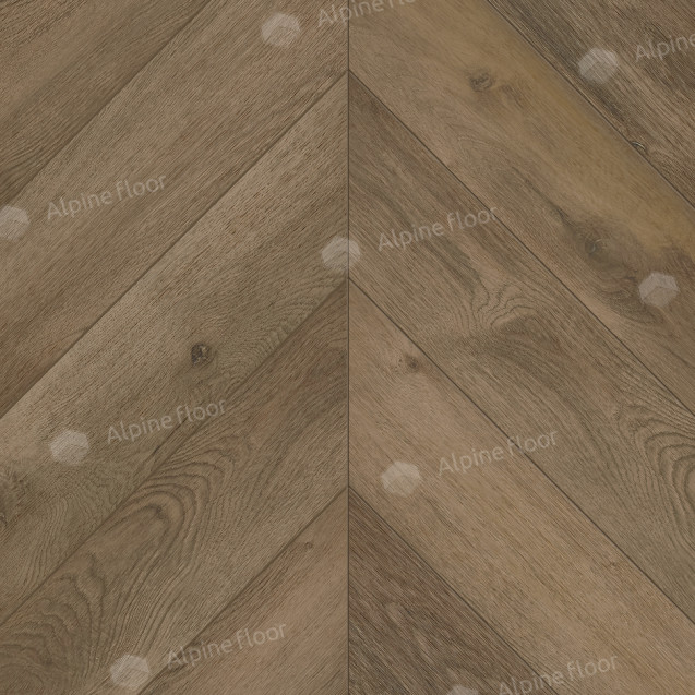 Кварц-виниловая плитка Alpine Floor Альпийский шеврон LVT (Chevron Alpine LVT) Дуб Насыщенный ECO 20-4