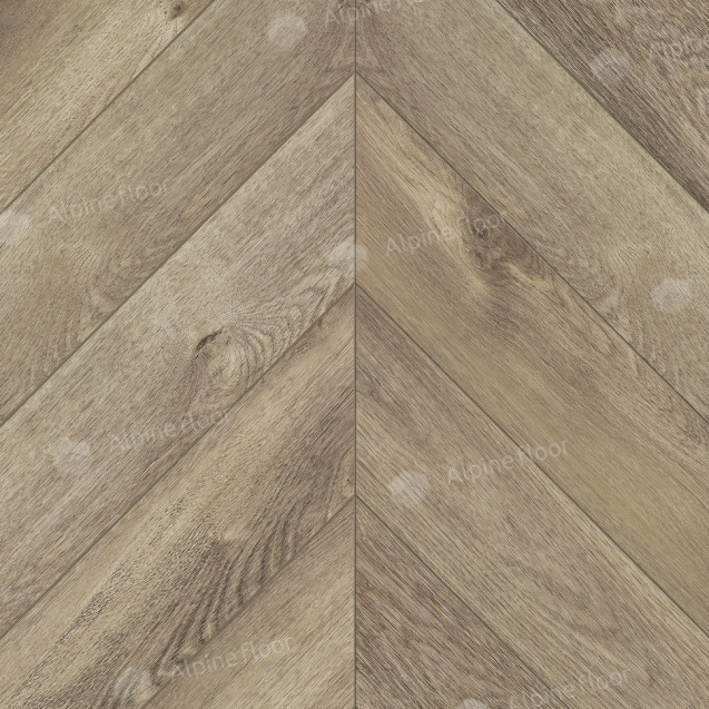 Кварц-виниловая плитка Alpine Floor Альпийский шеврон LVT (Chevron Alpine LVT) Дуб Натуральный Отбеленный ECO 20-3